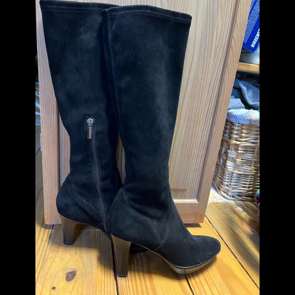 Aquatalia Black Suede Boots Size 6